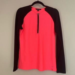 Ralph Lauren Neon Coral Pink Quarter Zip